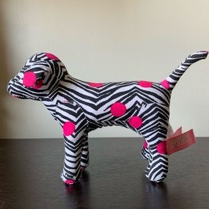 VS Pink Plush Dog - Zebra with Pink Spots
